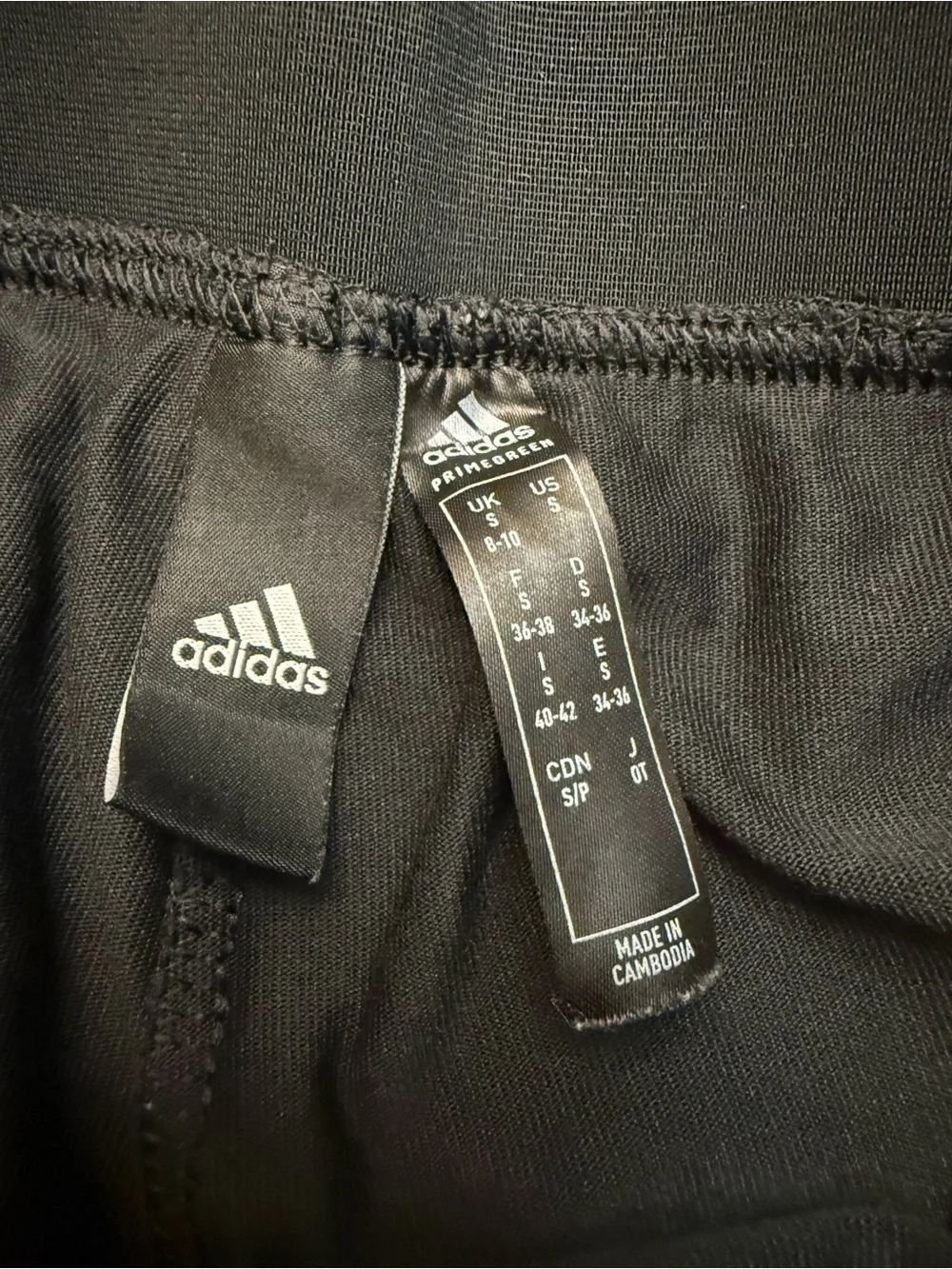 adidas Black Leggings with Peach & Lavender Floral Print
